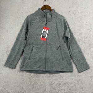 NEW Kirkland Women's M Signature Ladies Fleece Full Zip Jacket/ Sweatshirt Gray